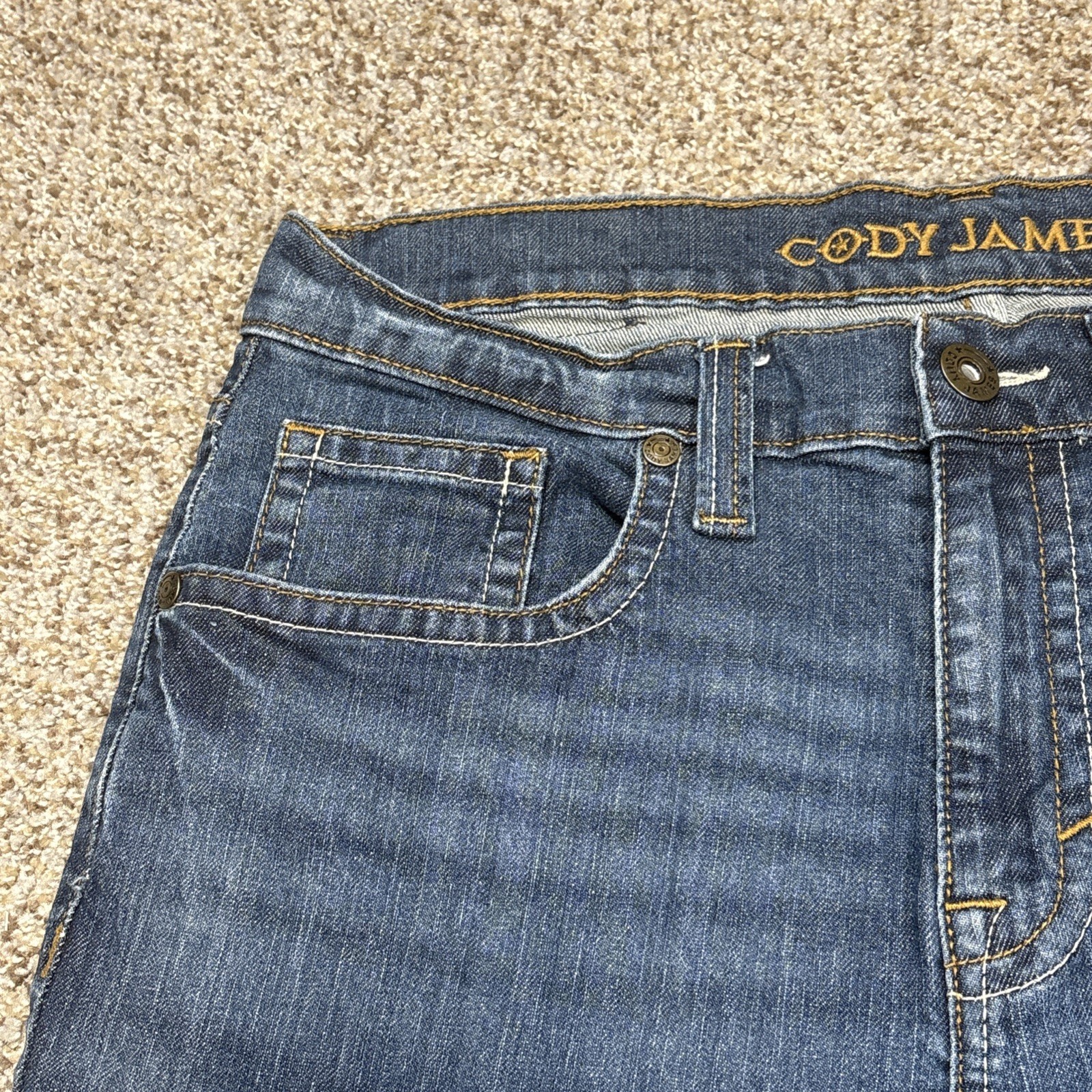 Cody James Jeans Men’s 34x34 Fits 35 X 34 Straight Leg Blue Medium Wash - View 3
