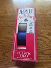 Hoyle Poker Chips Plastic Tray 100 Red White Blue Interlocking 1992 Vintage — photo 1