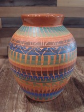 Native American Hand Etched & Hand Painted Pottery - Gilmore