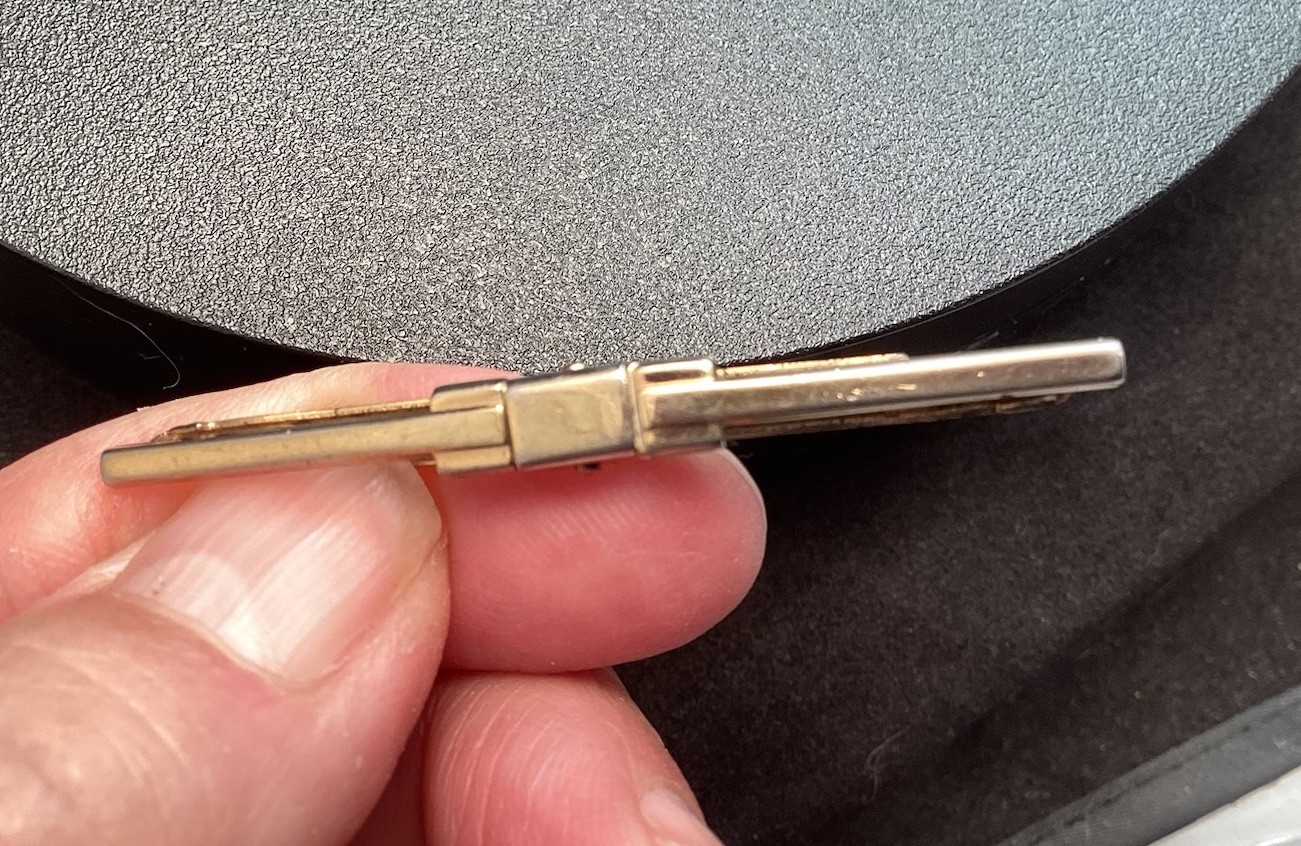 Vintage Gold Tone USA  Hickok Shirt Collar Stay Tie Bar