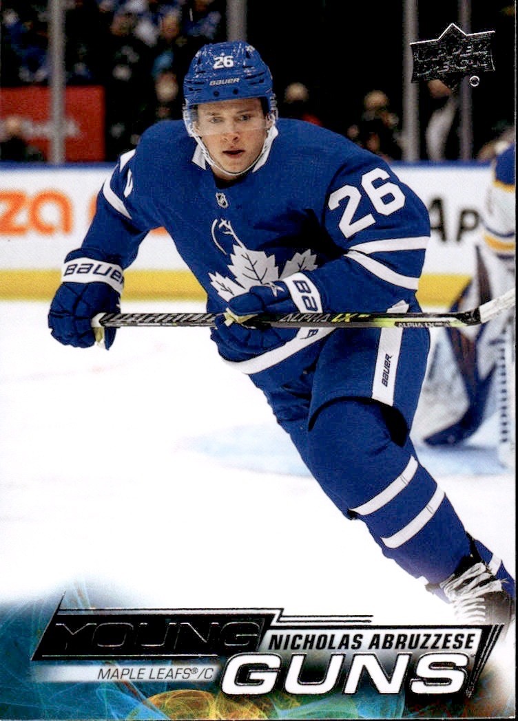 2022-23 Upper Deck #234 Nicholas Abruzzese Young Guns RC Toronto Maple Leafs