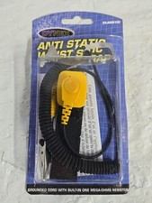 DYNEX Anti Static Wrist Strap black yellow new Open package Built-in Ohms Resist