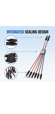 ECO-WORTHY Integrated Solar Connector 2-6 Y Branch Parallel PV MFFF/FMMM, 