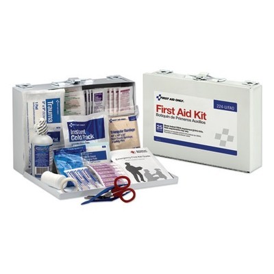 First Aid Only Aid Kit for 25 People, 107 Pieces, OSHA Compliant, Metal Case