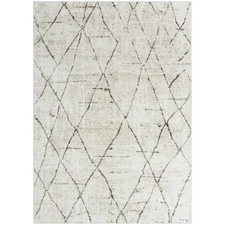 Everwash Treasure Alan Modern Geometric Machine Washable Area Rug, Beige/Brow...