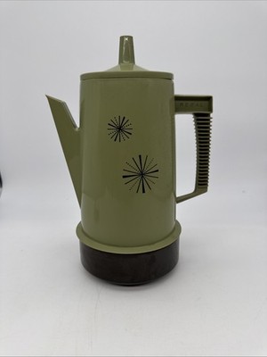 VTG Regal  POLY PERK Automatic Electric Coffee Percolator #7508 Avocado No Cord