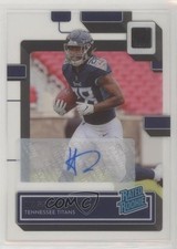 2022 Panini Clearly Donruss Rated Rookie Auto Hassan Haskins #92 Auto 5pr