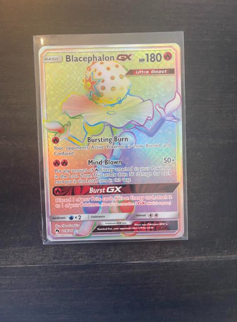 Blacephalon GX 219/214 Lost Thunder Rainbow Rare Holo Great Condition