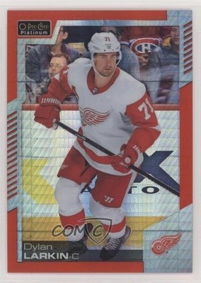 2020-21 O-Pee-Chee Platinum Red Prism /199 Dylan Larkin #15 a2k