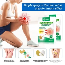 Knee Pain Relief Patch 10pcs - Natura Herbal Warming Plaster for Joint Arthritis