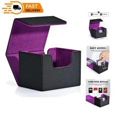 Minimalist MTG Commander Card Deck Box - Holds 120+ Cards, Waterproof Design