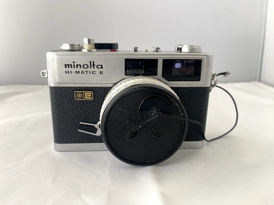 MINOLTA Hi-Matic E Rangefinder 35mm Film Camera 40mm f 1.7  Japan W/case (NM) - Image 4 of 4