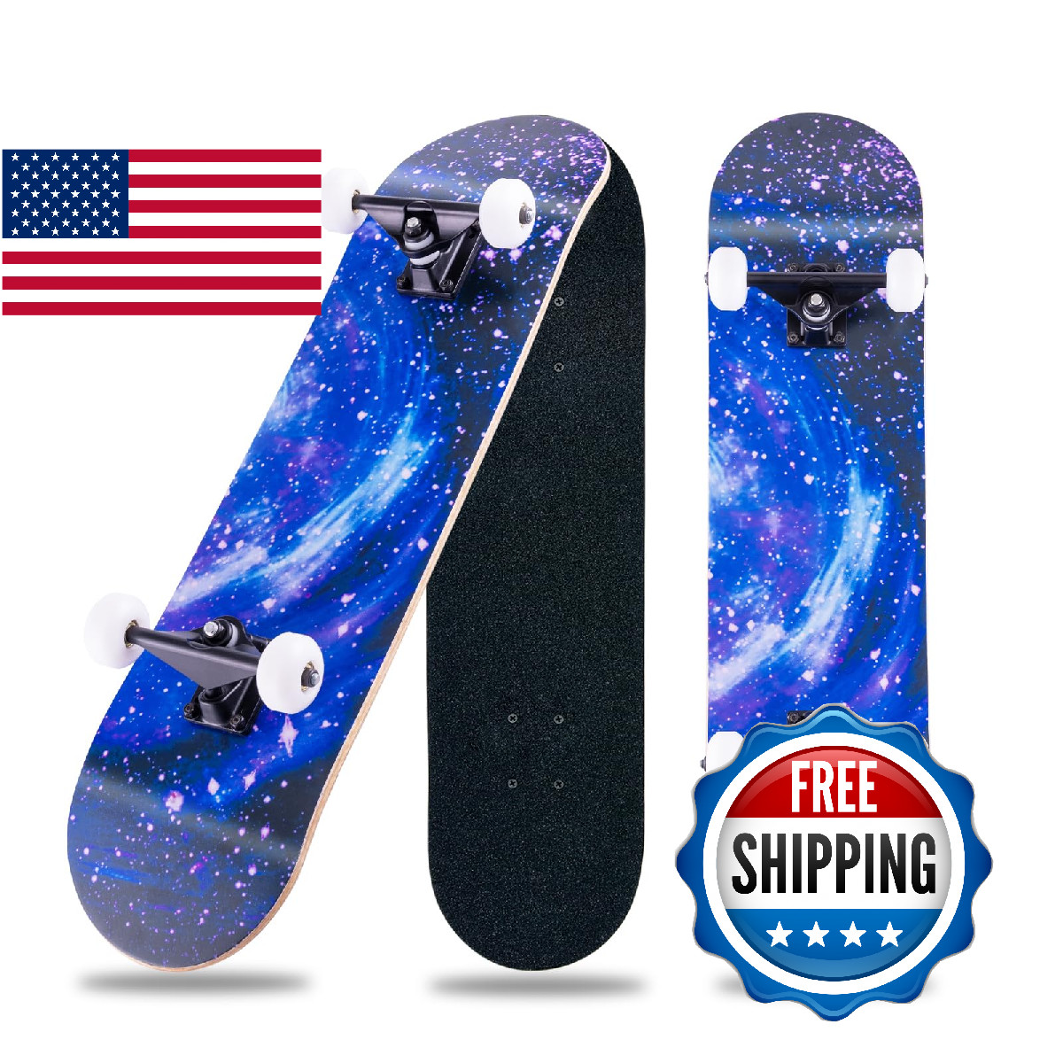 Skateboard 31x8 inch Complete Cruiser Trick Skateboard for Beginners Teens Adult
