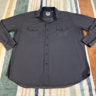 Ely Cattleman Pearl Snap Shirt Mens XXL Geometric Western Rodeo Cowboy Vtg 795
