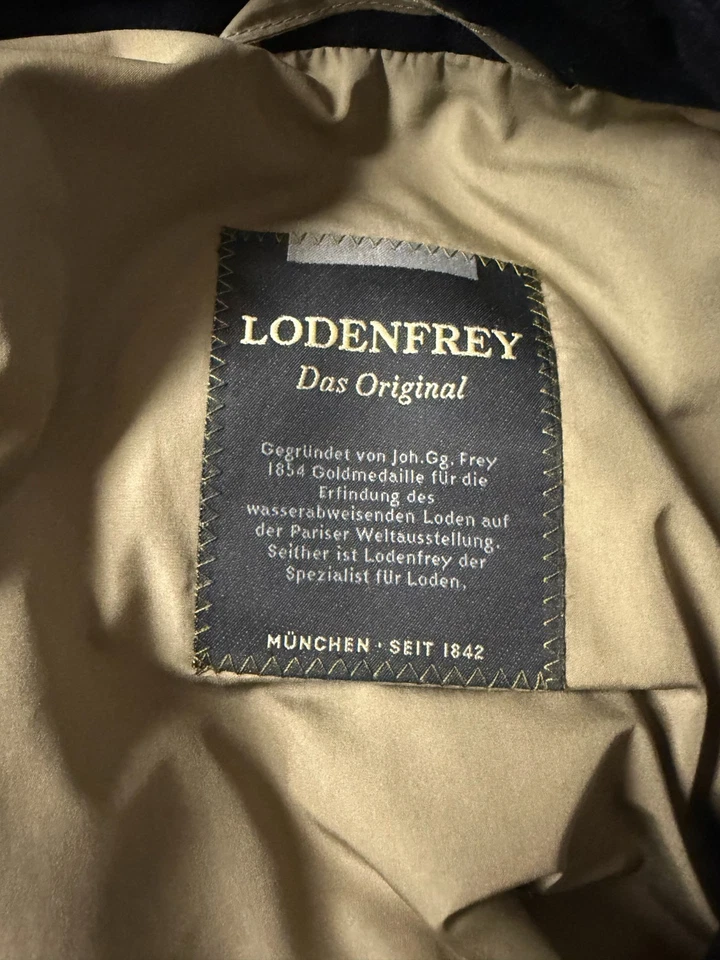 Chaqueta Abrigo Acolchada Lodenfrey Azul Marino Lana Cachemira Alemania Preppy Clásica 48 Foto 3 de 3