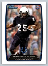 2013 Bowman Football #191 Kerwynn Williams RC Colts