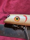 Vintage 7” Wood Unbranded Muskie Fishing Lure, Glass Eyes. — photo 3