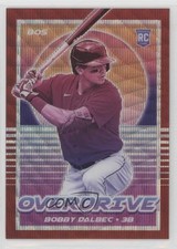 2021 Panini Chronicles Overdrive Ruby Wave Prizm /199 Bobby Dalbec #9 0br8