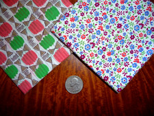 Vintage zestaw 2 nowości i geometryczne nadruki ok. 1950 1/2 yd.