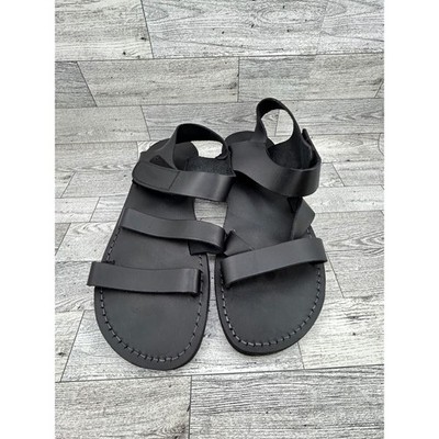 Jerusalem Sandals Handmade Leather Black Sandals Men