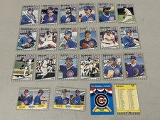 Ryne Sandberg, Rick Sutcliffe, Andre Dawson Chicago Cubs 1989 LOT Trading Cards