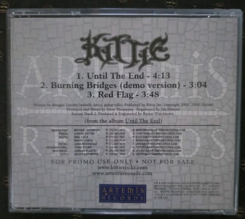 Kittie - Oracle — Promo Cd 3 Tracks- 2004 Until The End Artemis Records Rare - Picture 2 of 2