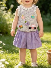 Flower Sleeveless Top and Shorts Set