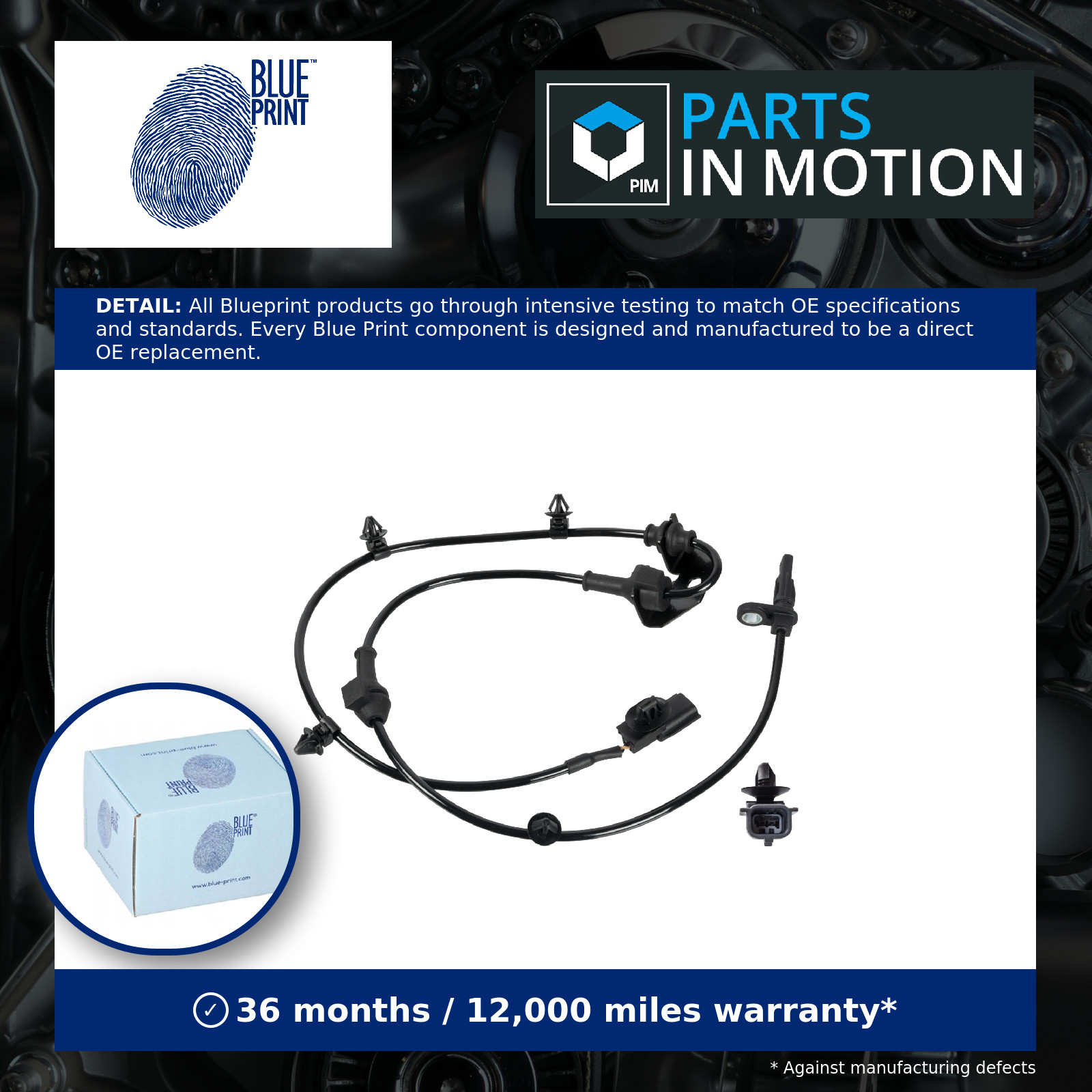 ABS Sensor Front Left ADBP710073 Blue Print Wheel Speed 5622068L00 5622068L01