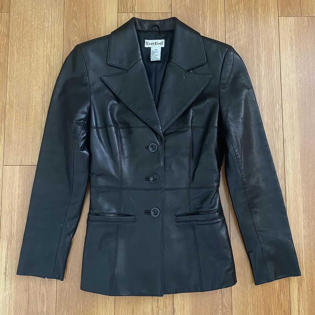 Blazer Femme Bebe Noir – Taille 0 – Occasion Très Bon état – Fabriqué Aux États-Unis