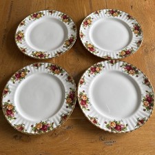 ROYAL ALBERT OLD COUNTRY ROSES DINNER PLATES X 4 