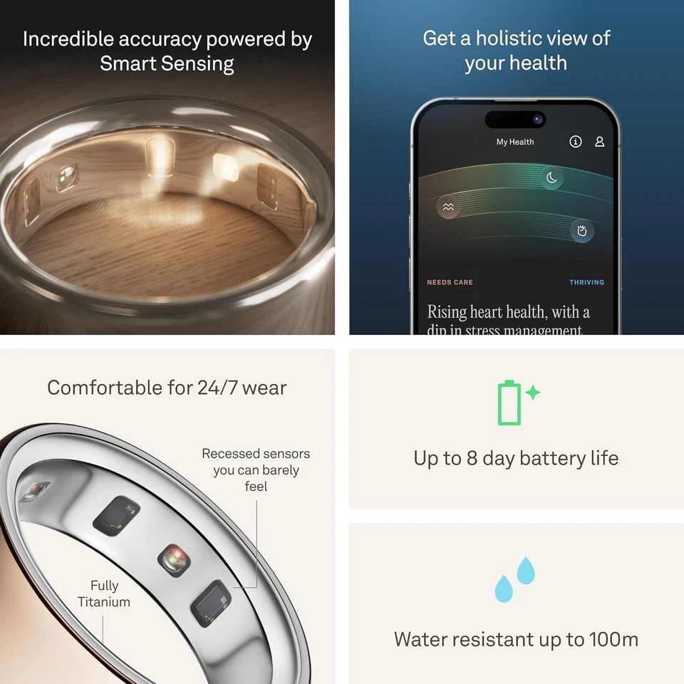 OURA Ring Gen 4 Size 11 - Rose Gold New Open Box - Image 4 of 4