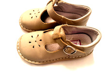 Title: L  Amour Girls Mary Jane Shoes Size 8 Taupe Leather Style 751