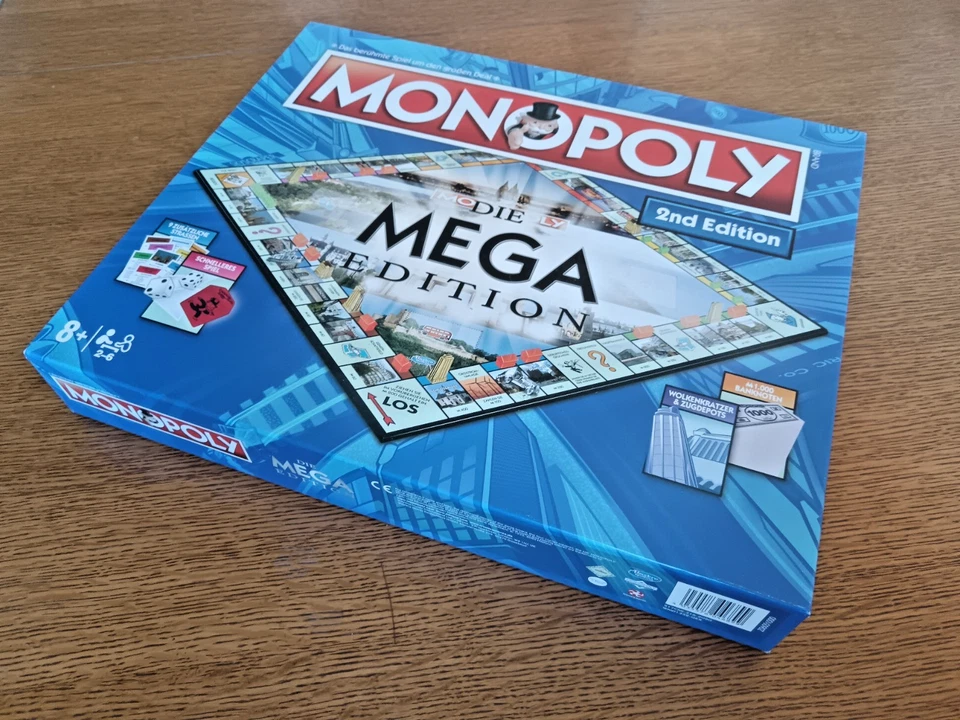 MONOPOLY DIE MEGA EDITION 2ND EDITION VOLLSTÄNDIG NEUWERTIG - Bild 2 von 4