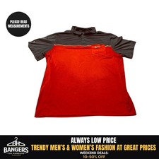 Nike Golf Tour Performance Polo Shirt Men's XL Red Gray Dri Fit 8689