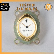 00-07 Maserati M138 4200 Coupe 3200 Center Dashboard Analog Gold Clock Oem 31k