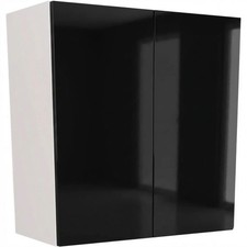 Fully Assembled Kitchen 700mm Wall Unit Gloss Black
