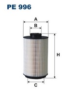 Filtron Kraftstofffilter PE 996 Filtereinsatz FüR Volvo FE Elite FL Dennis 2 3