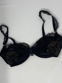 Agent Provocateur Cordeliyah Black Gold Soiree Bra 36D