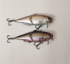 (2) Strike King Wake Shad Jointed Swimbait Fishing Lures Lot of 2 Custom Painted