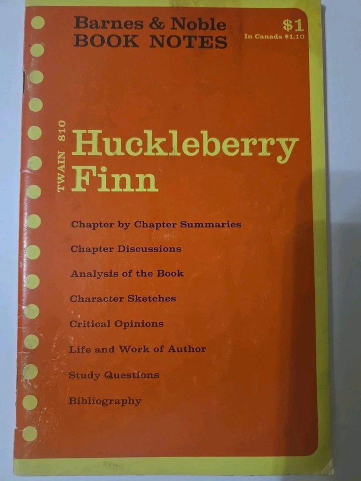 Barnes & Noble Book Notes  Mark Twain Huckleberry&Finn 1966 Vintage  - Image 2 of 4