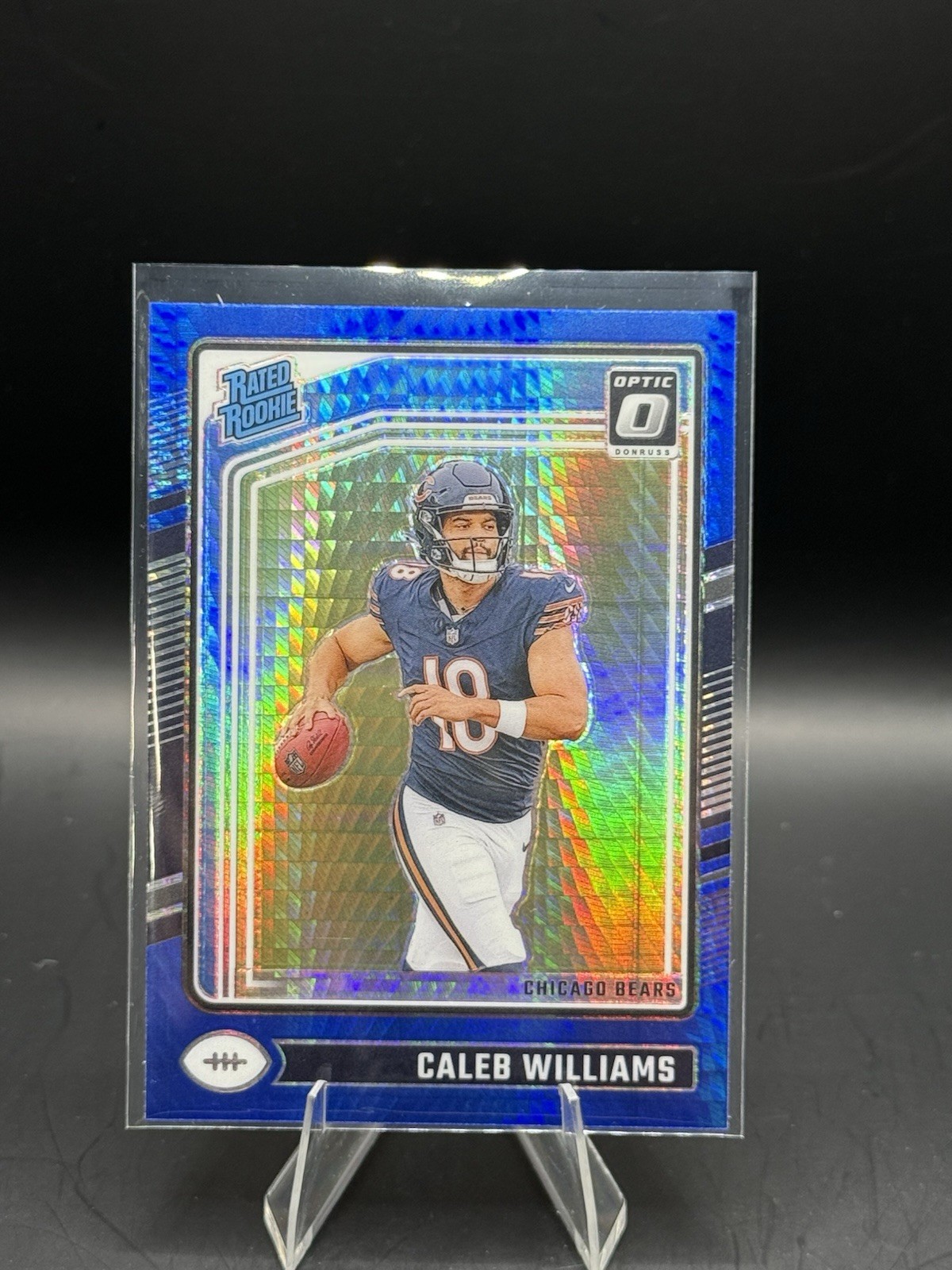 2024 Panini Donruss Optic - Rated Rookie Caleb Williams #201 RC Blue Hyper Prizm