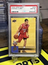 Stephen Curry 2009-10 Upper Deck #234 Rookie Card Star Rookies Gem Mint PSA 10. rookie card picture