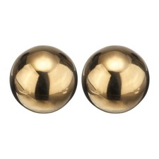 2pcs Gazing Globe Decor Ball 1.65 inch 42mm Polished Hollow Ball Gold Tone