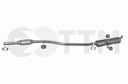 Peugeot Partner 1.9 D 71cV 2002-2008 Auspuffanlage Schalldämpfer + - Bild 1 von 1