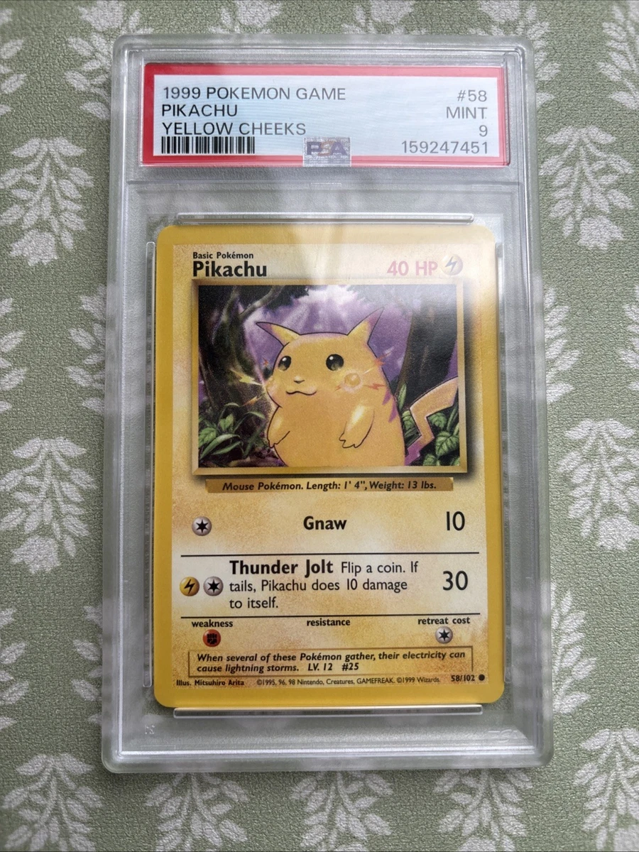 25+ Pokémon TCG Base Set Pikachu Grade 9 Individual Collectible