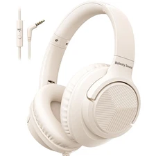 Botesty Sound Headphones Wired with Microphone, Over Ear Foldable 3.5mm Plug ...