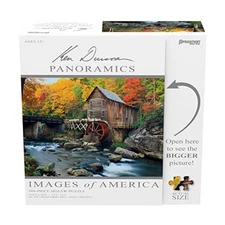Pressman Boardgame Images of America Puzzle - Glade Creek Grist Mill New