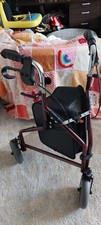 Excellent Condition Lightweight Foldaway 3 Wheel Rollator With Bag By Invacare