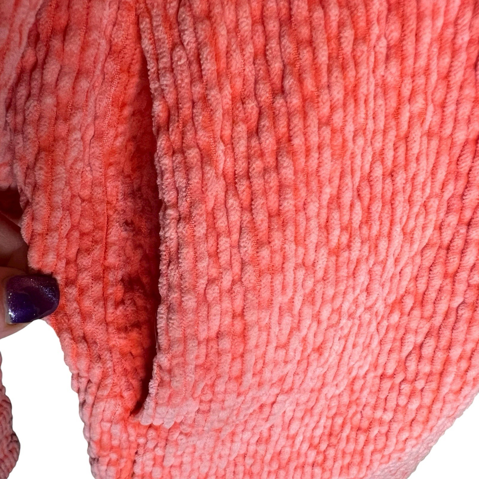 BDG Urban Outfitters Womens XS Neon Coral Corduroy Jacket Shirt Layering Grandma