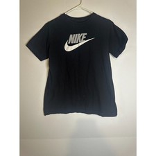 Nike Swoosh Black Short Sleeve Tee Kids XL   Athletic Sports Shirt